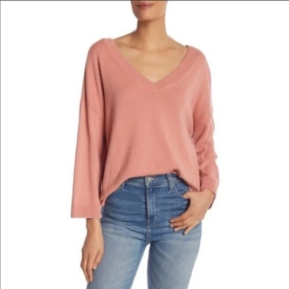 MADEWELL LIGHTWEIGHT DOUBLE V-NECK PULLOVER - Picture 1 of 6